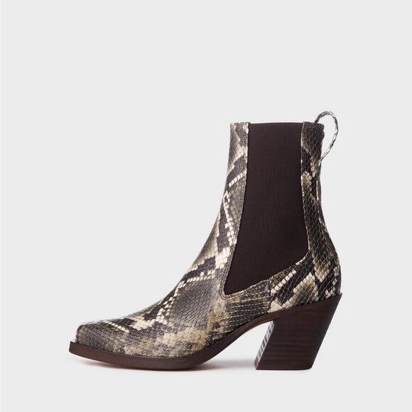 Rag & Bone Axis Boots Python Snakeskin Ankle Booties Womens Size 41 / US 11 - Picture 1 of 10